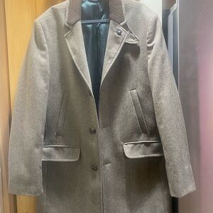 Ted Baker Brown Trench Coat with Structured Shoulders size 5